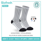 Biofresh Men’s Antimicrobial Cozy Warm Sleeping Thick Sports Crew Socks 1 pair RMSC631