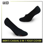 Dri Plus Cotton Lite Thin Casual  No Show Socks With Anti Slip Heel Gel 3 pairs in a pack DMCFG2