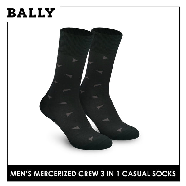 Bally Men's Mercerized Crew Thin Casual Socks 3 pairs in a pack YMMKG7