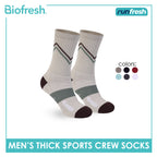 Biofresh Runfresh Men's Antimicrobial Cotton Thick Sports Crew Socks 1 pair RRMS611