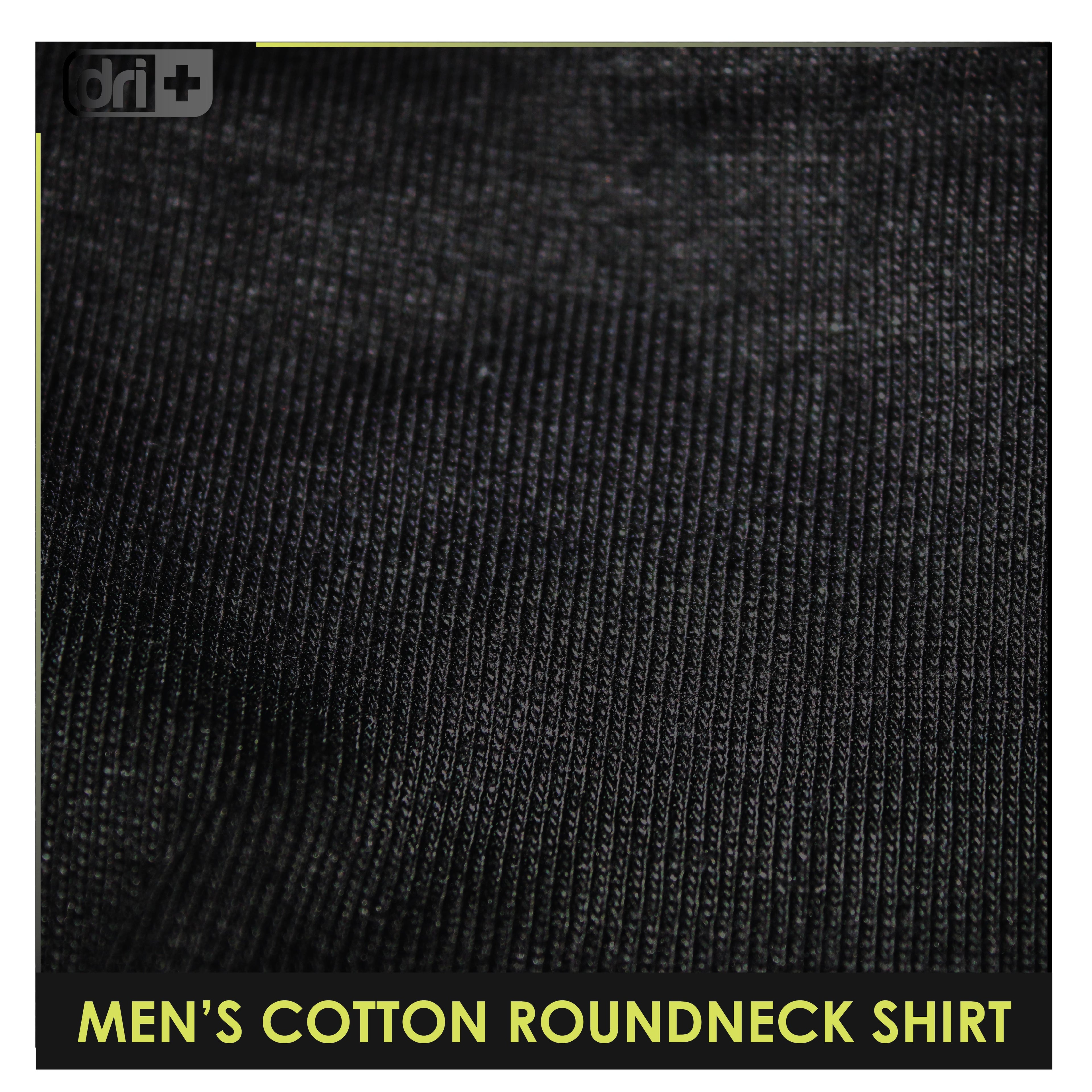 Dri Plus Men’s Anti-Odor Sweat Wicking Cotton Cracked Dri+ Logo Roundneck Shirt 1 piece DUMSRC611