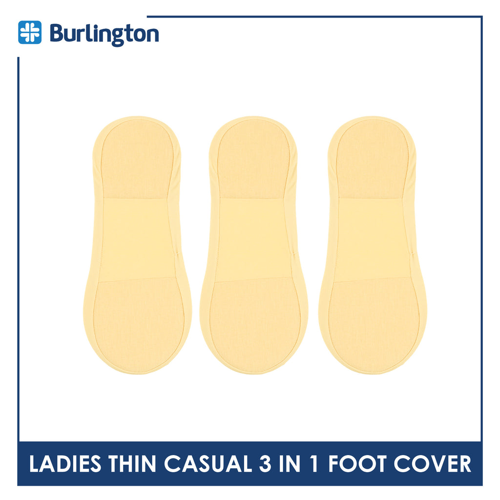 Burlington Ladies' Thin Casual Foot Cover with Cushion 3 pairs in a pack BLCFG631