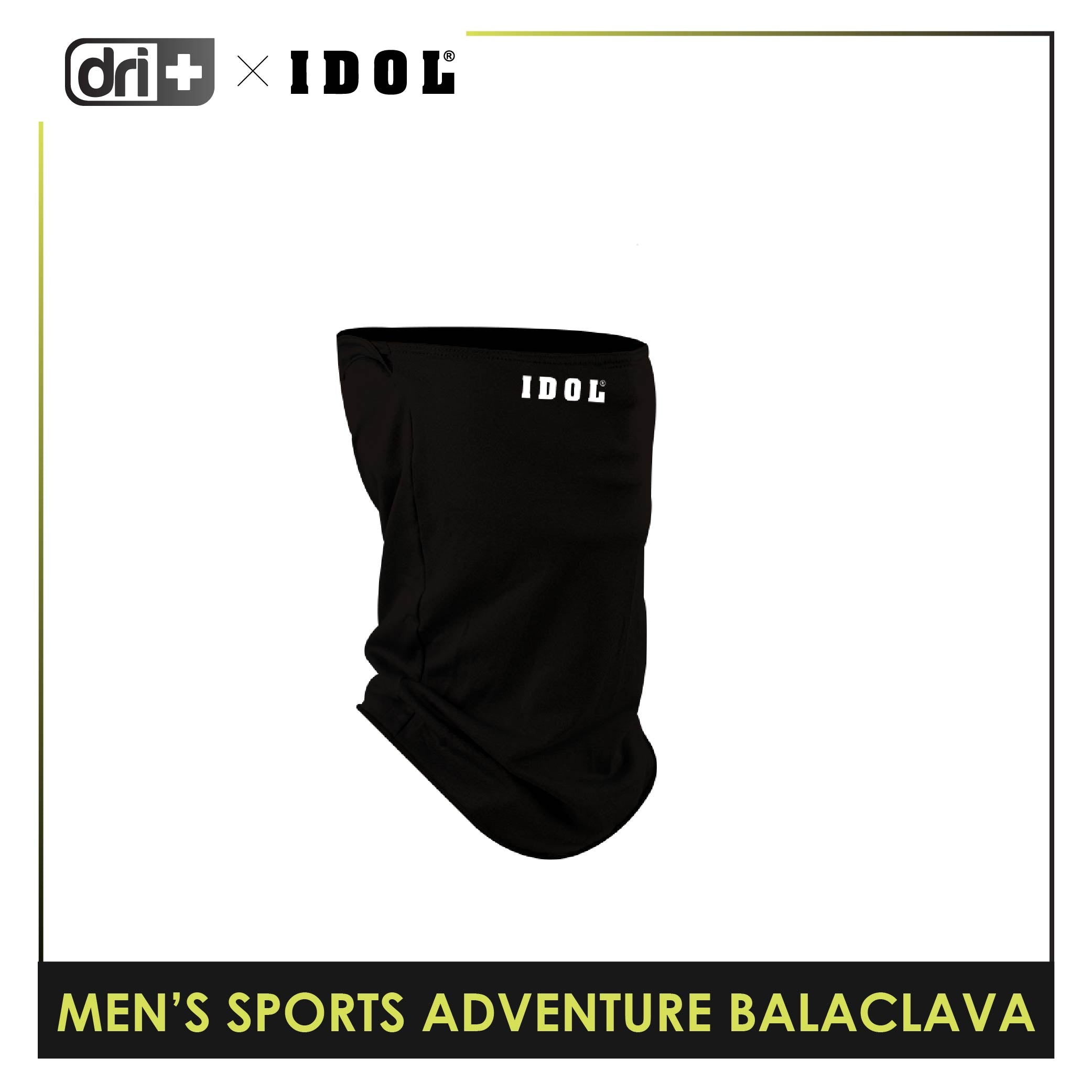 Dri Plus x Idol Men’s S-ADV Multifunctional Moisture Wicking Balaclava 1 piece IMDUMB1
