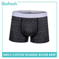 Biofresh Men's Antimicrobial Cotton Spandex Boxer Brief 1 piece UMBBFS5 (Limited Time Offer)
