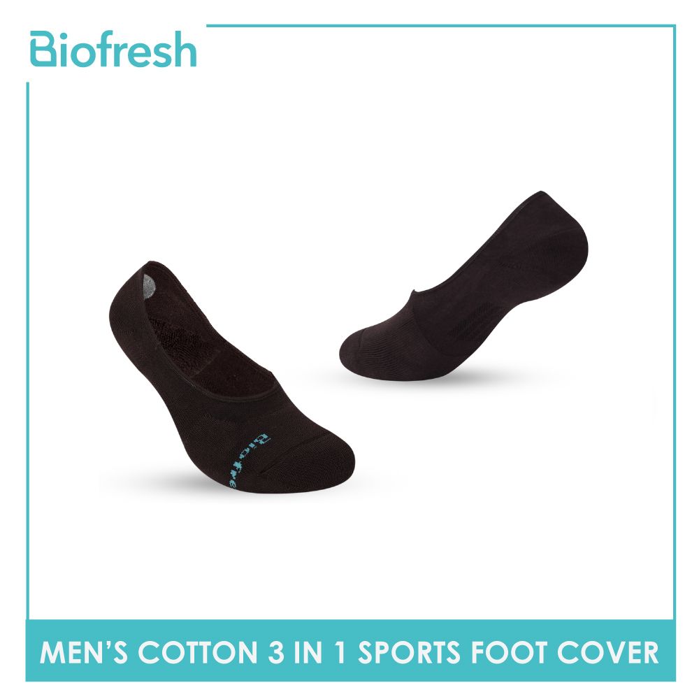 Biofresh Men's Antimicrobial Odor Free No Show Thick Sports Socks 3 pairs in a pack RMFSG01