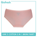 Biofresh Girls’ Antimicrobial Cotton Bikini Panty 3 pieces in a pack UGPKG522