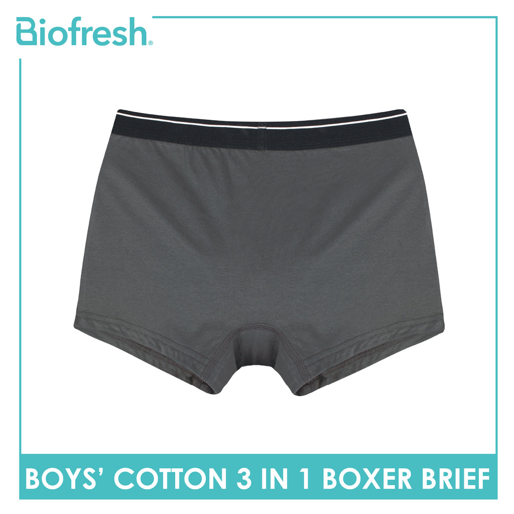 Biofresh Boys' Antimicrobial Cotton Boxer Brief 3 pieces in a pack UCBBG14