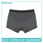 Biofresh Boys' Antimicrobial Cotton Boxer Brief 3 pieces in a pack UCBBG14