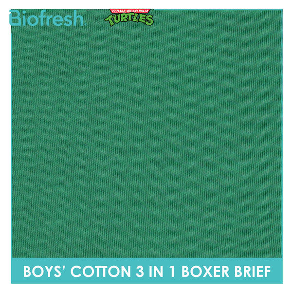 Biofresh | TMNT Boys’ Antimicrobial Cotton Boxer Brief 3 pieces in a pack NTBBBG531