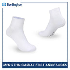 Burlington Men's Cotton Thin Casual Ankle Socks 3 pairs in a pack BMCKG28
