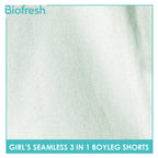 Biofresh Girls’ Antimicrobial Seamless Panty Boyleg Shorts 3 pieces in a pack UGPBG4