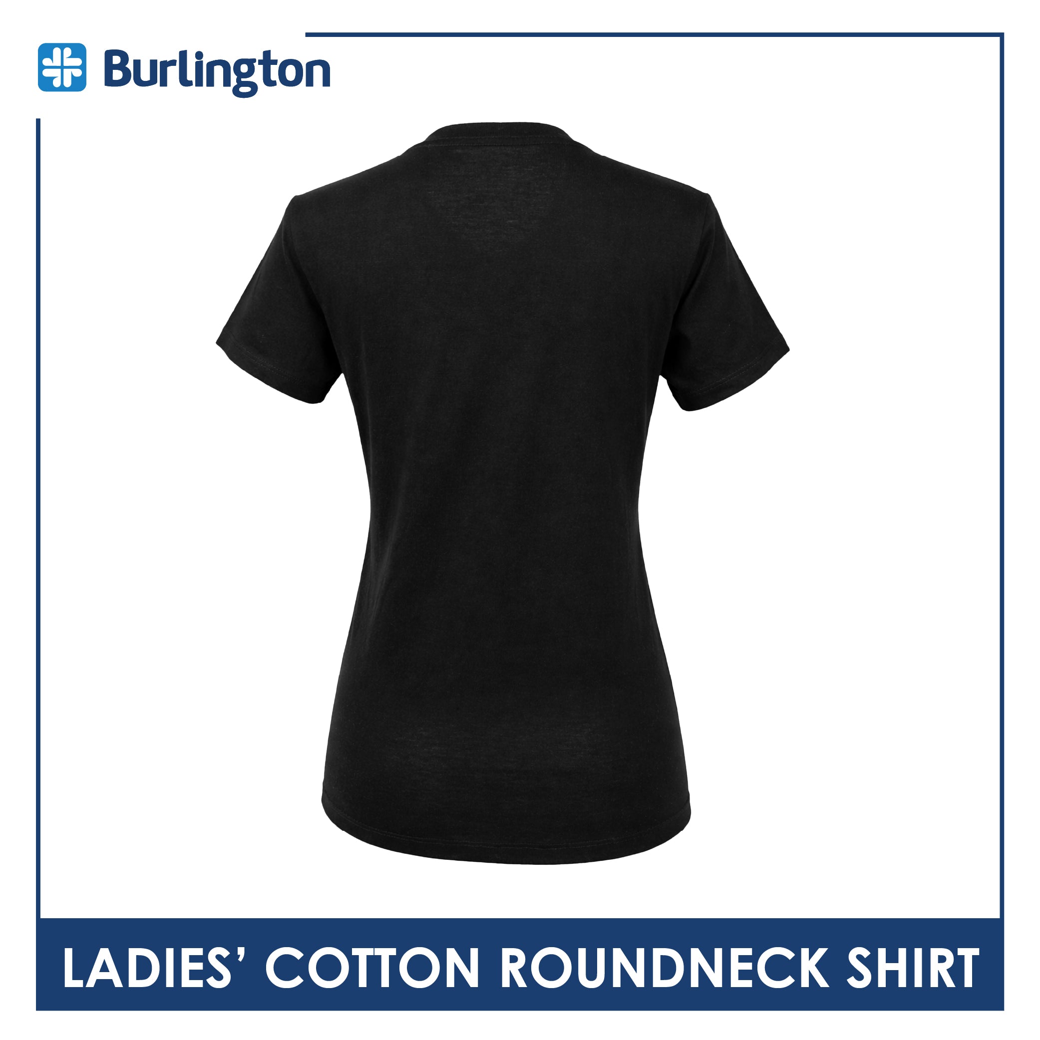 Burlington Ladies' Cotton Embroidered Bearlington Collection Roundneck Shirt 1pc TBLESR1