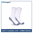Burlington Boys’ Cotton Casual Crew Socks 3 pairs in 1 pack BBCKG84
