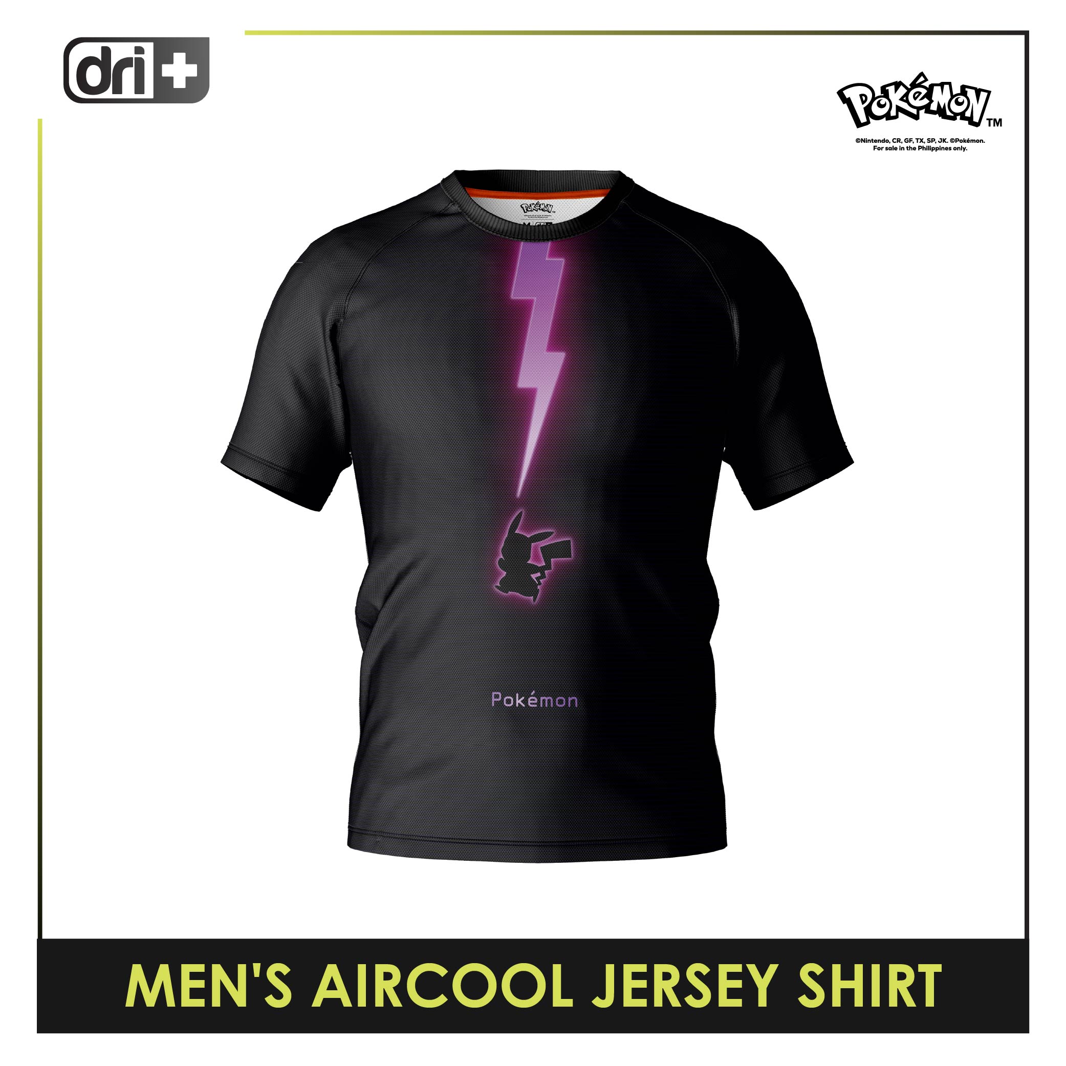 Dri Plus Men’s Pokemon Collection Aircool Jersey Shirt 1 pc PKDUMSRD534