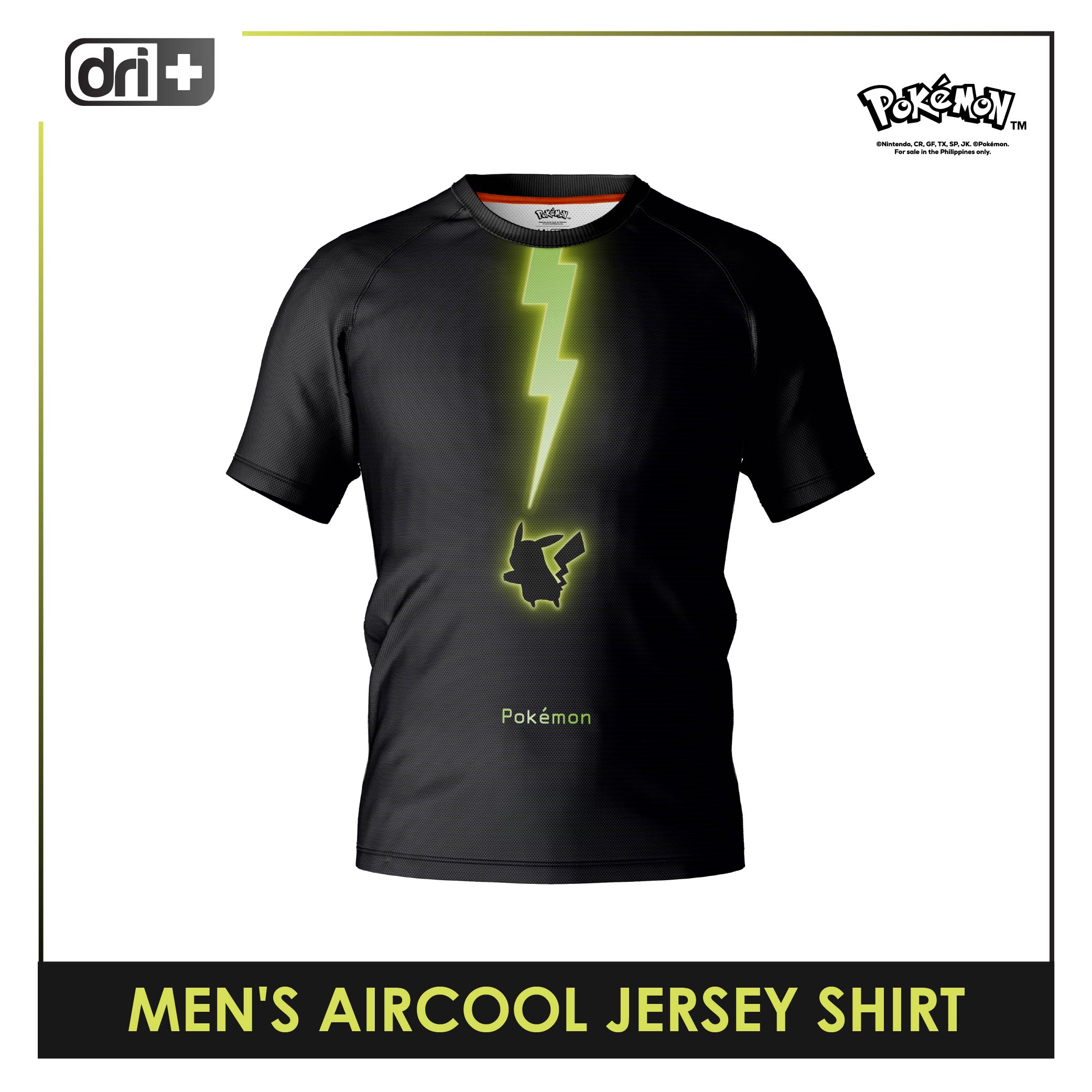 Dri Plus Men’s Pokemon Collection Aircool Jersey Shirt 1 pc PKDUMSRD531