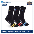 Burlington | Vintage Men’s Cotton Embroidered Thick Sports Crew Socks 1 pair BMSEG612