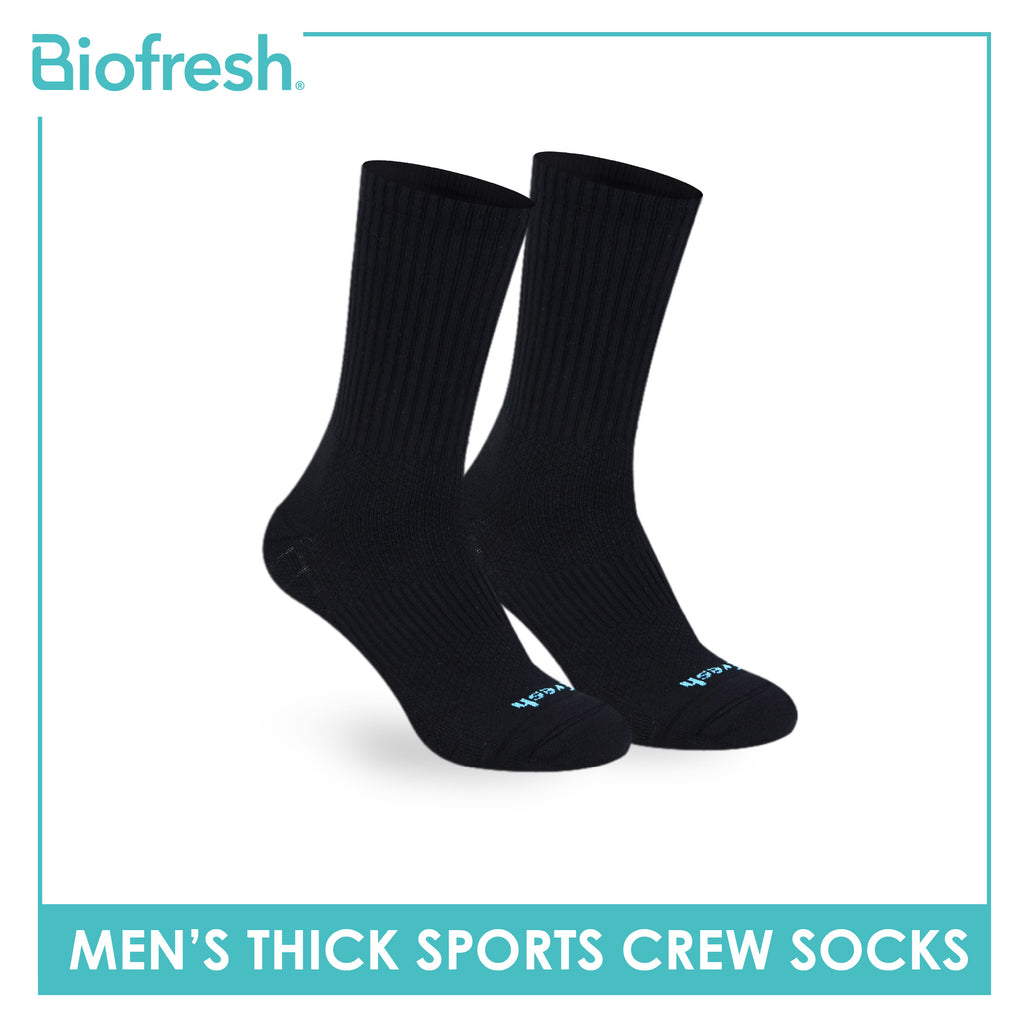Biofresh Men's Antimicrobial Cotton Thick Sports Crew Socks 1 pair RMS631