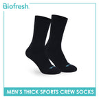Biofresh Men's Antimicrobial Cotton Thick Sports Crew Socks 1 pair RMS631