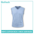 Biofresh Men's Antimicrobial Cotton Rich V-Neck Sleeveless shirt 1 piece UMSM631