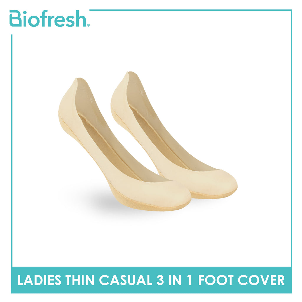 Biofresh Ladies' Antimicrobial Thin Casual Foot Cover with Gel on Sole 3 pairs in a pack RLCFG631
