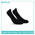 Biofresh Ladies' Antimicrobial Thin Casual Foot Cover with Gel on Sole 3 pairs in a pack RLCFG631