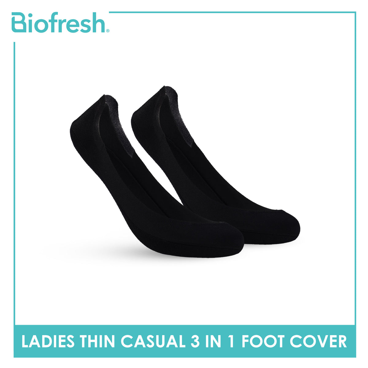 Biofresh Ladies' Antimicrobial Thin Casual Foot Cover with Gel on Sole 3 pairs in a pack RLCFG631
