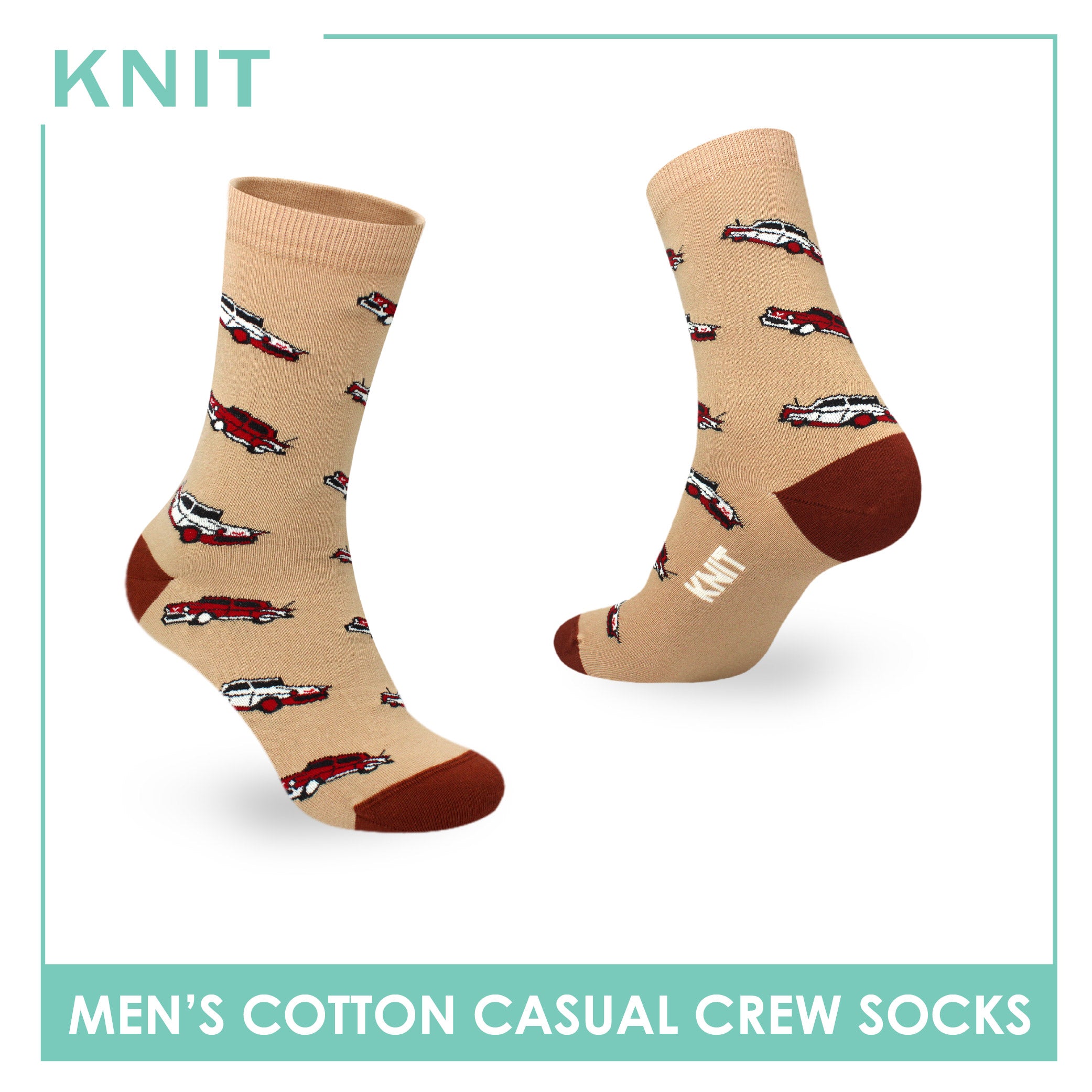 Knit Men's Car (Biscuet) Cotton Thin Casual Crew Socks 1 pair KMC531