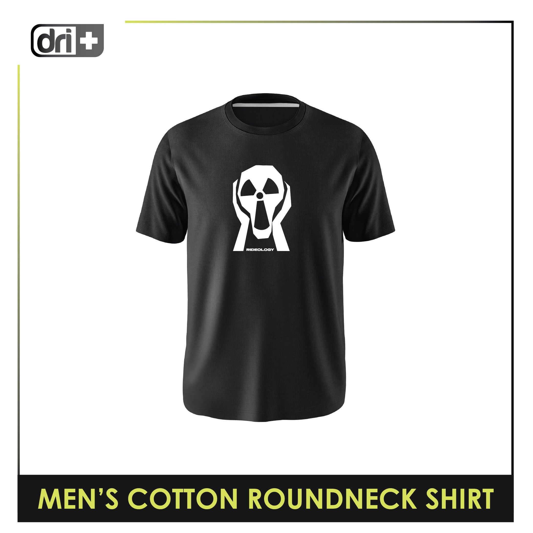 Dri Plus Men’s Anti-Odor Sweat Wicking Cotton Rideology Roundneck Shirt 1 piece DUMSRC613