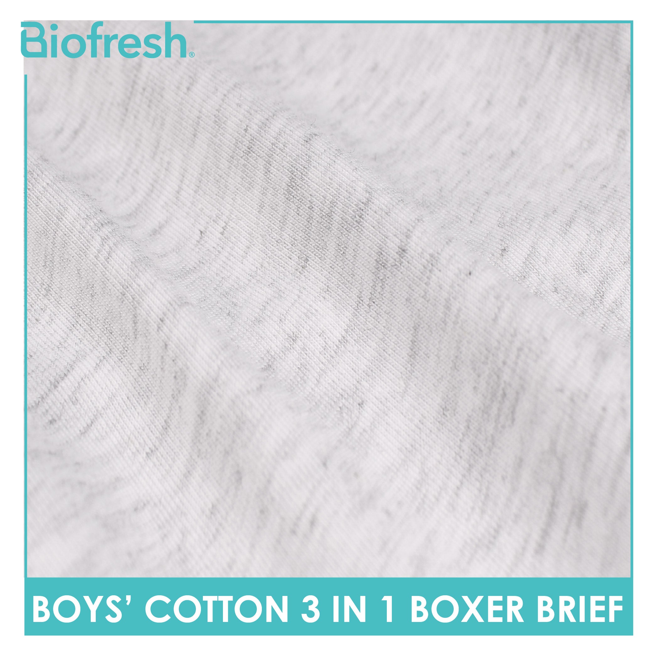 Biofresh Boys' Antimicrobial Cotton Boxer Brief 3 pieces in a pack UCBBG14