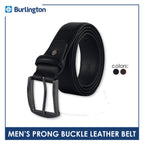 Burlington Men's Prong Buckle Genuine Leather Belt 1 piece JMLP511