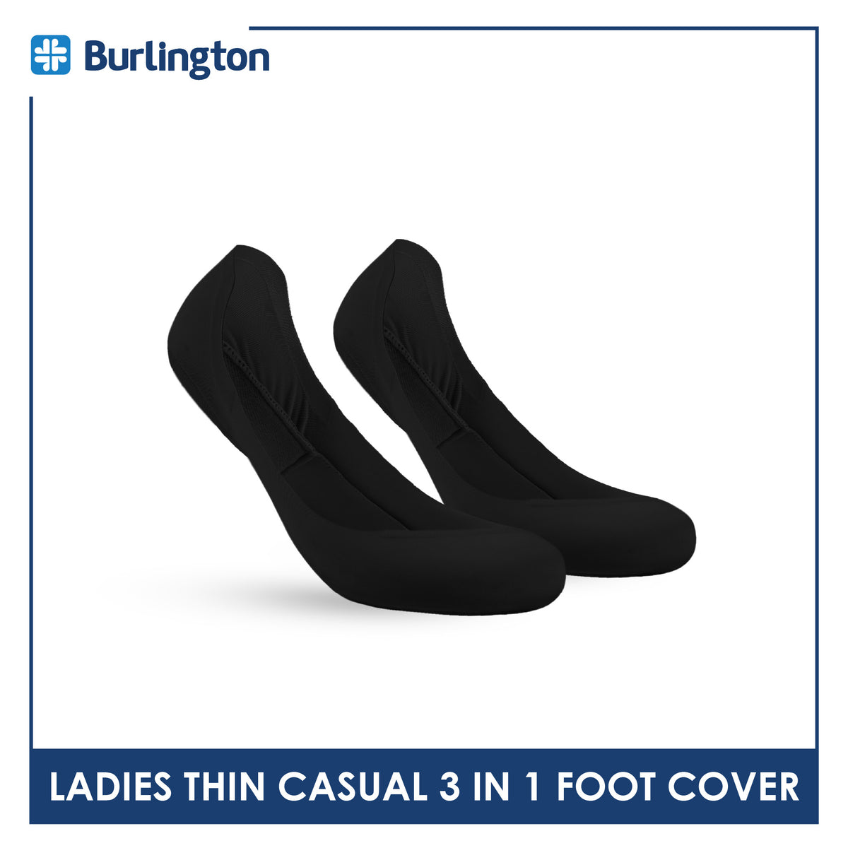Burlington Ladies' Thin Casual Foot Cover with Cushion 3 pairs in a pack BLCFG631