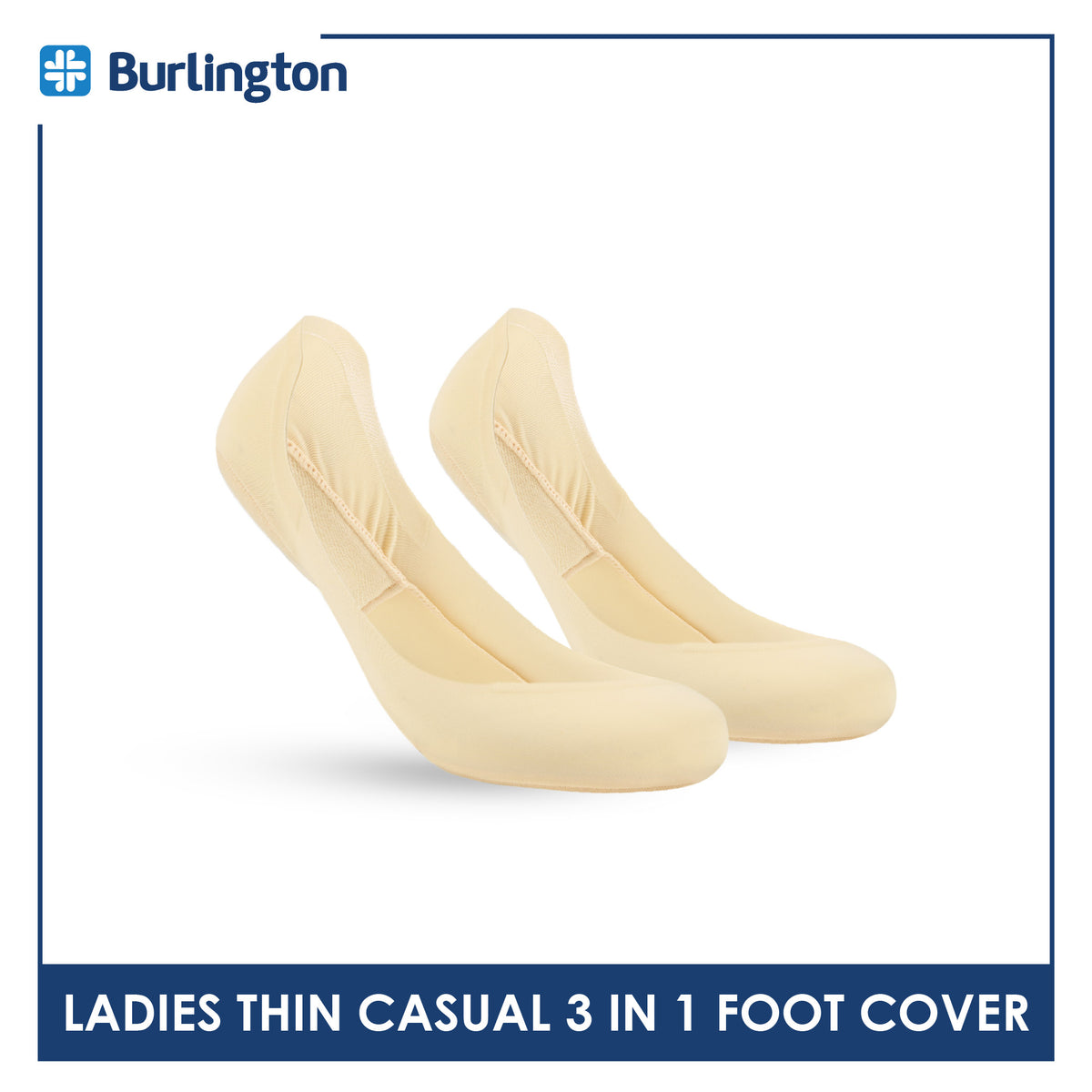 Burlington Ladies' Thin Casual Foot Cover with Cushion 3 pairs in a pack BLCFG631