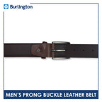 Burlington Men's Prong Buckle Genuine Leather Belt 1 piece JMLP511