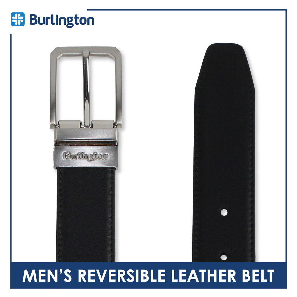 Burlington Men's Reversible Genuine Leather Belt 1 piece JMLR514