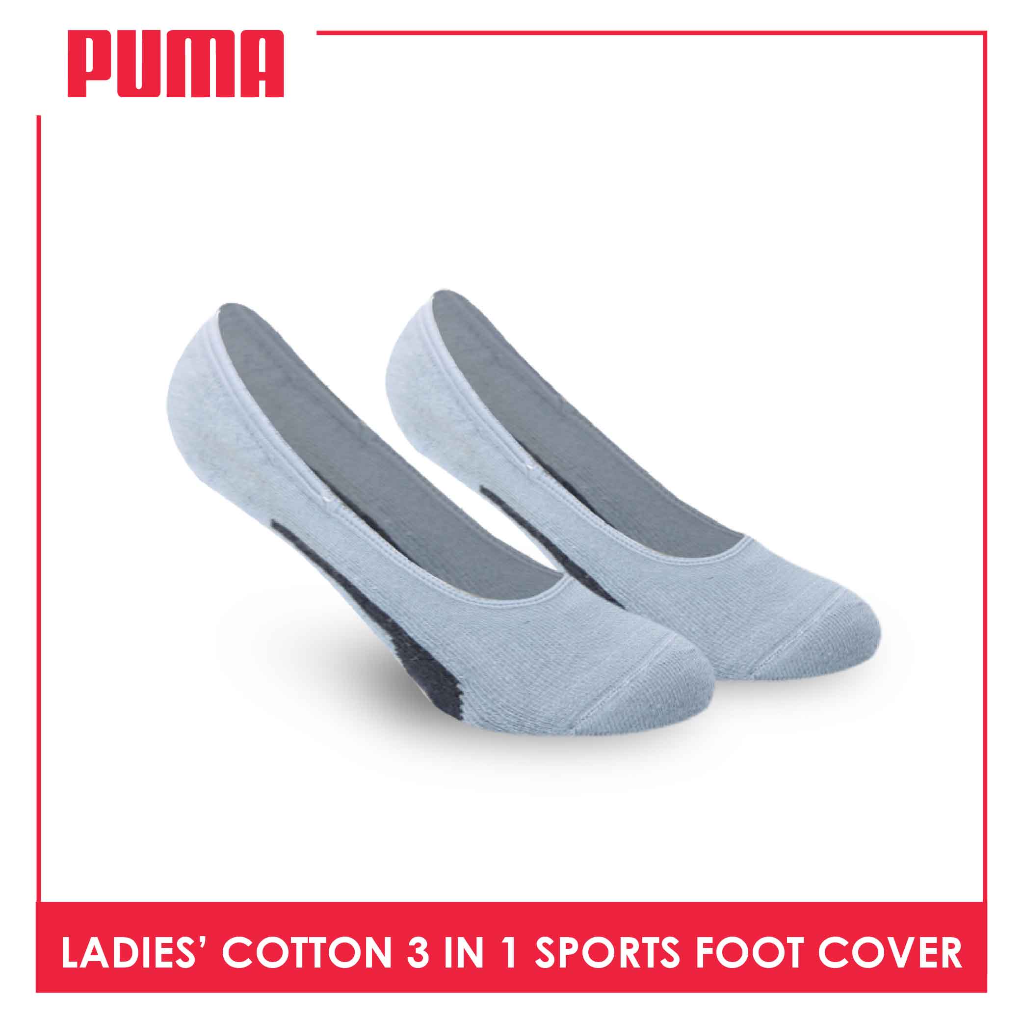 Puma Ladies' Cotton Thick Sports Foot Cover 3 pairs in a pack PLSFG1