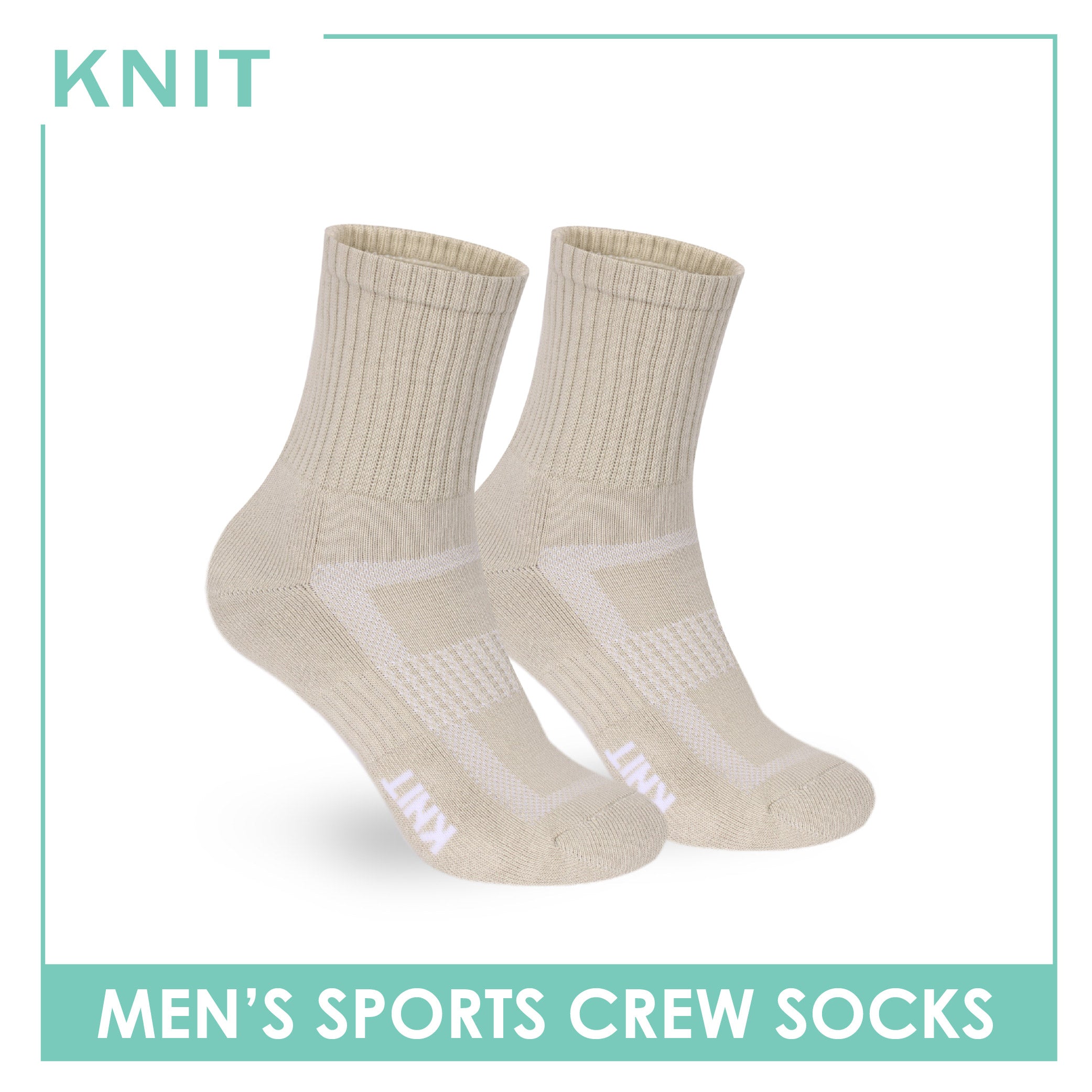 Knit Men's Cotton Thick Sports Crew Socks 1 pair KMSK1