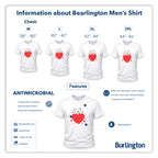 Burlington Men’s Cotton Bearlington Valentine’s Heart Roundneck Shirt 1pc TBMDSR2