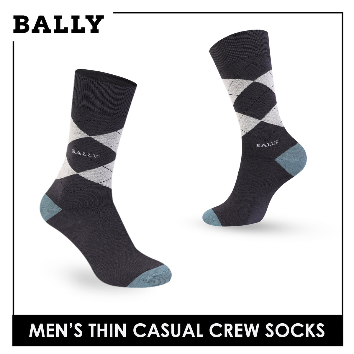 Bally Men's Cotton Crew Thin Casual Premium Socks 1 pair YMC612