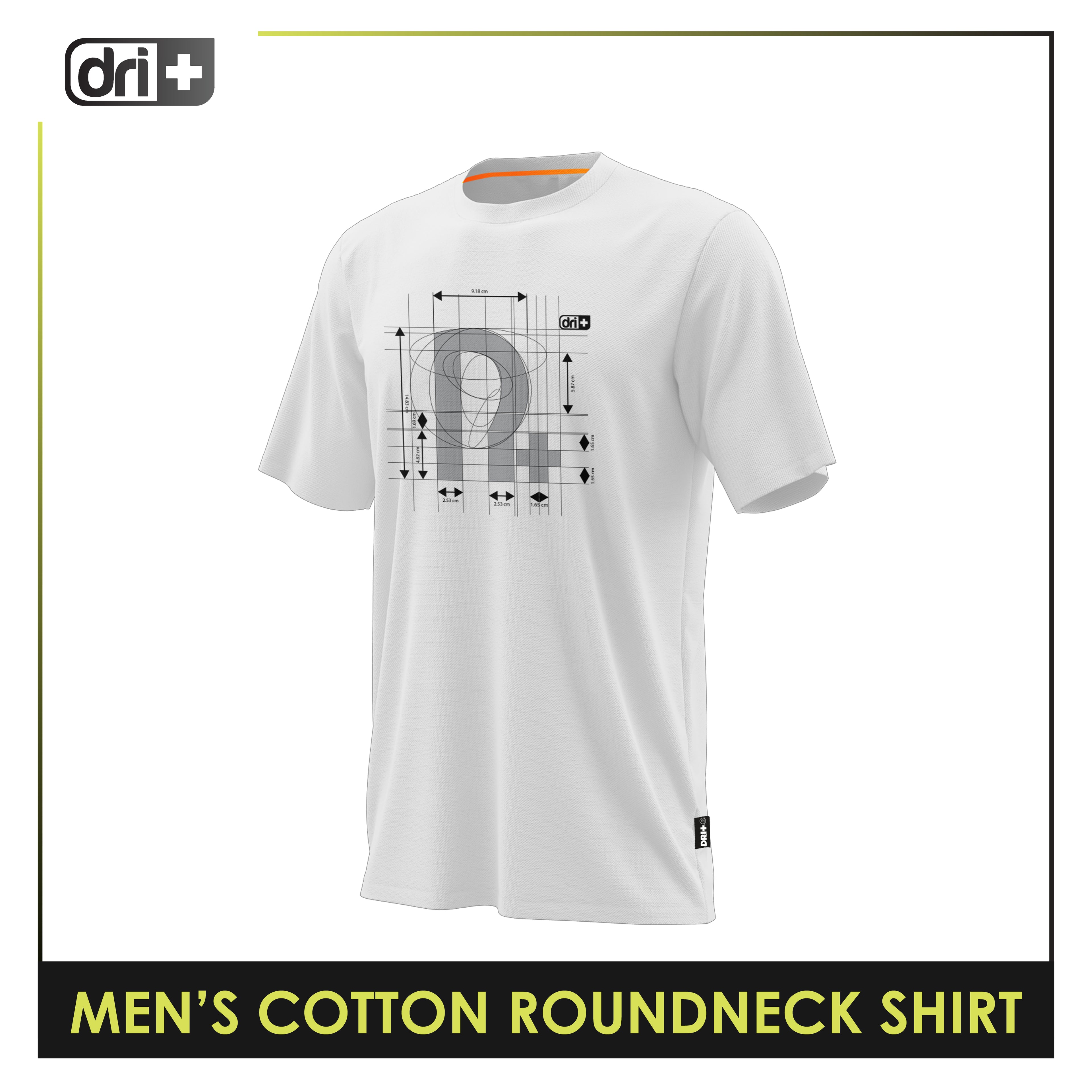 Dri Plus Men’s Anti-Odor Sweat Wicking Cotton The Logo Icon Roundneck Shirt 1 piece DUMSRC532