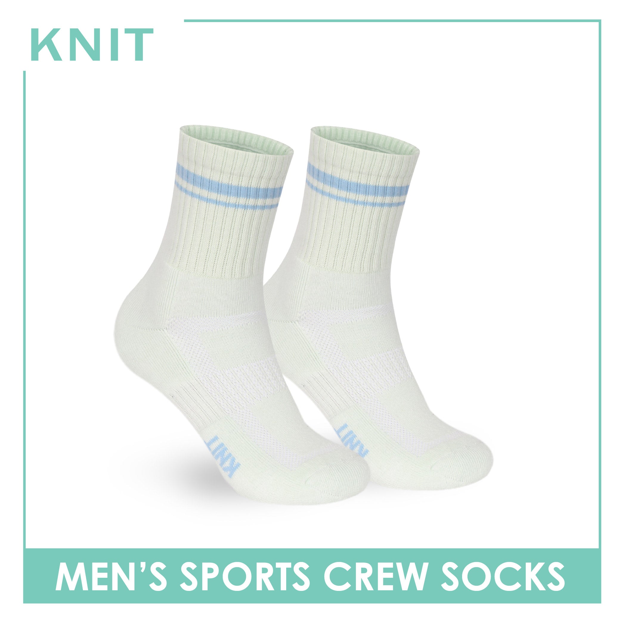 Knit Men's Cotton Thick Sports Crew Socks 1 pair KMSK1