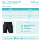 Biofresh Men's Antimicrobial Cotton Stretch Shorts 7” 1 piece UMLBX4401