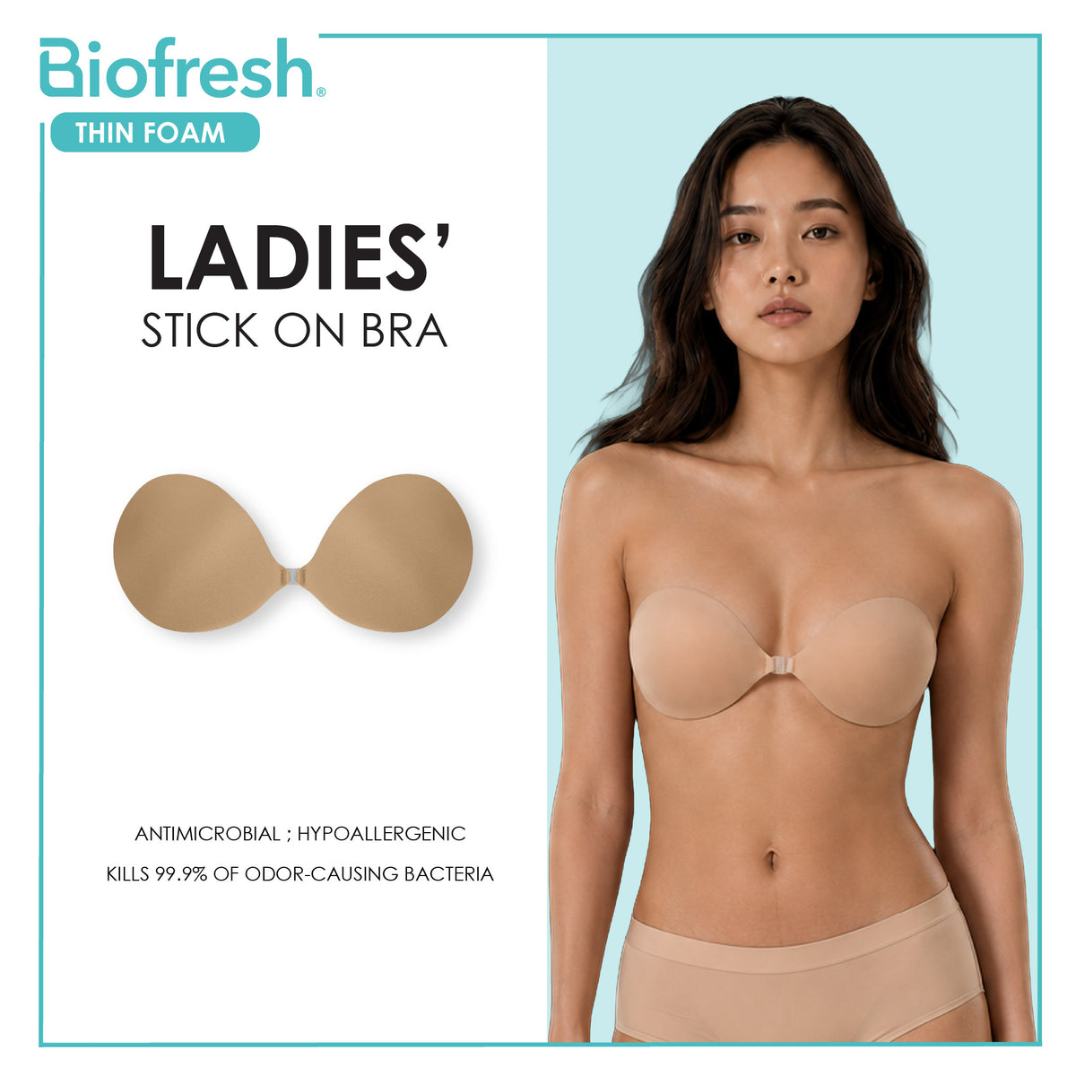 Biofresh Ladies’ Stick-On Bra with Silicone Adhesive (Thin Foam) 1 piece ULSBR631