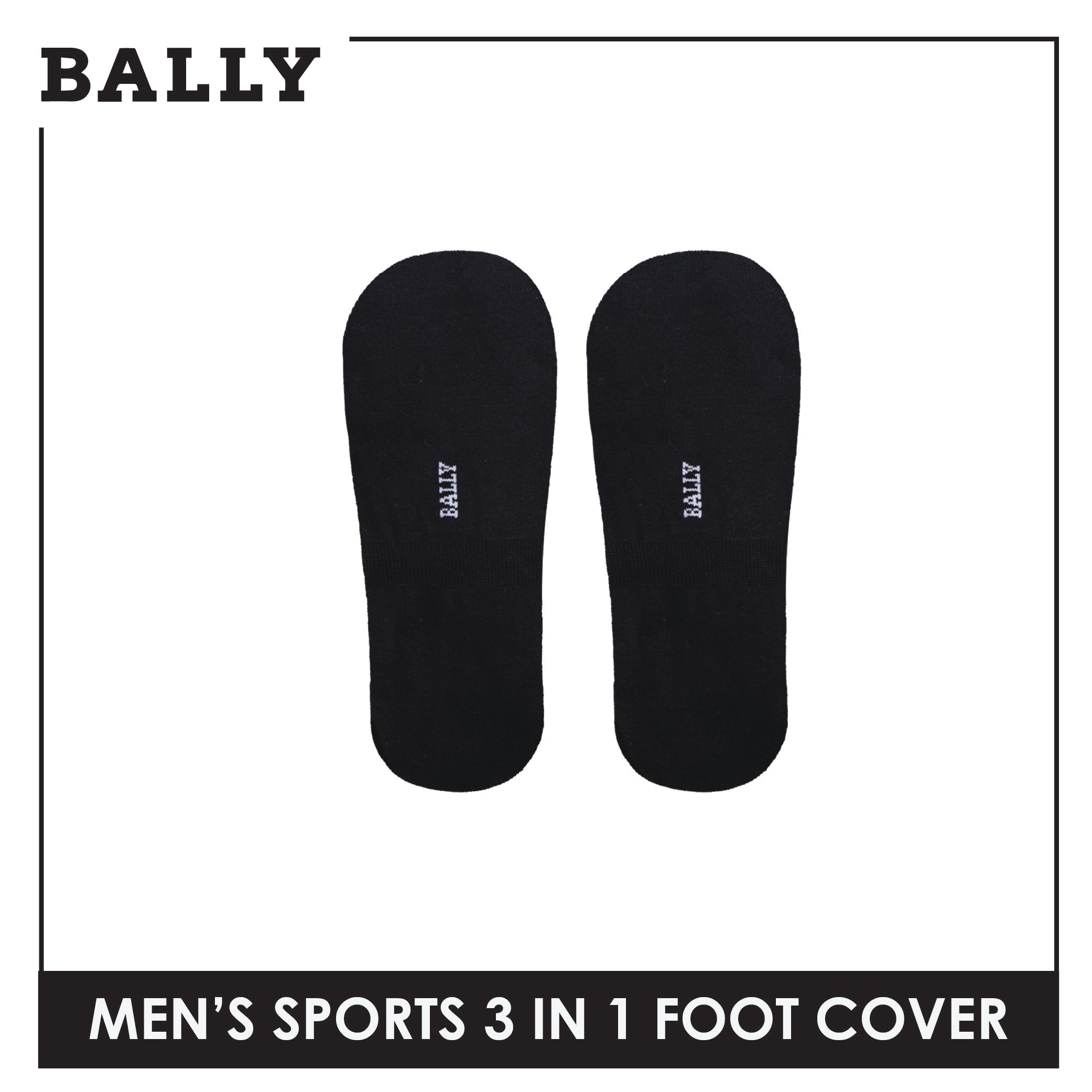 Bally Men's Premium Cotton Thick Sports Footcover 3 pairs in 1 pack YMSFKG1