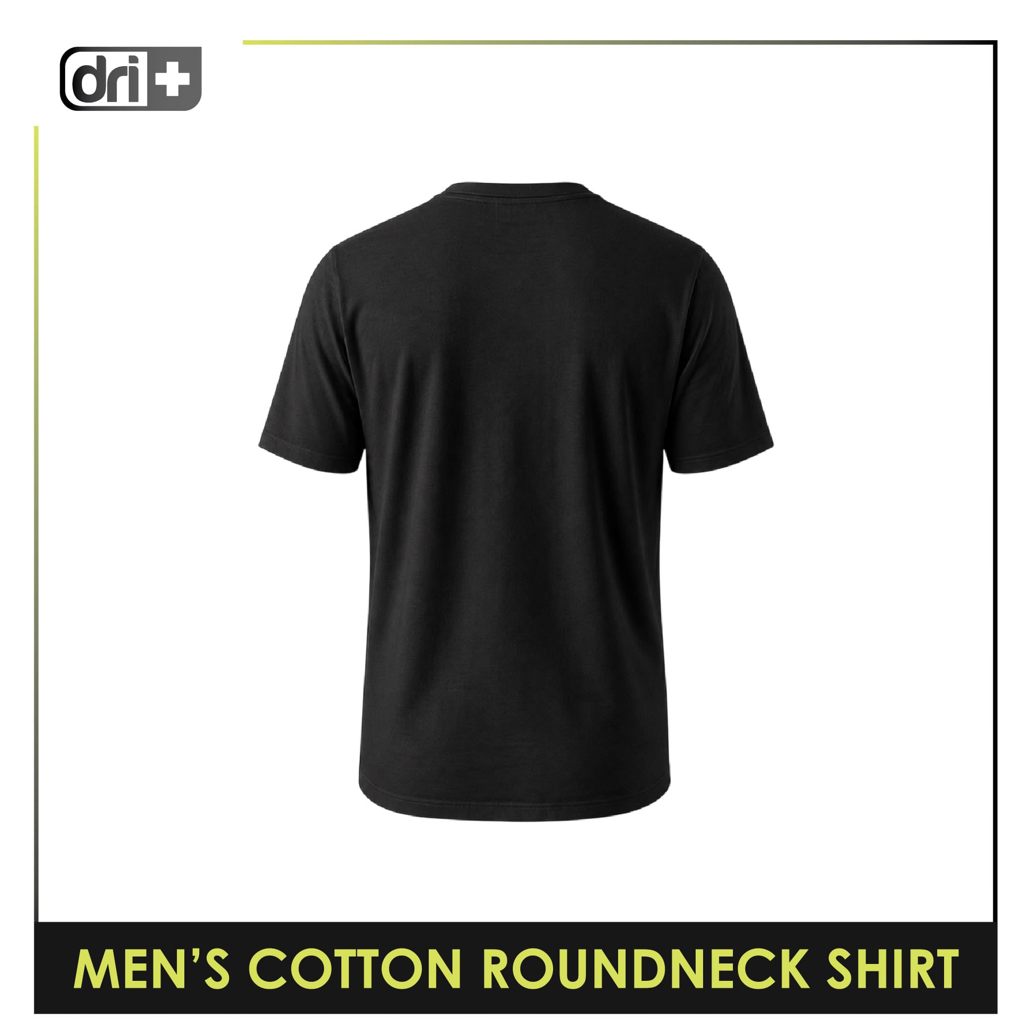 Dri Plus Men’s Anti-Odor Sweat Wicking Cotton Cracked Dri+ Logo Roundneck Shirt 1 piece DUMSRC611