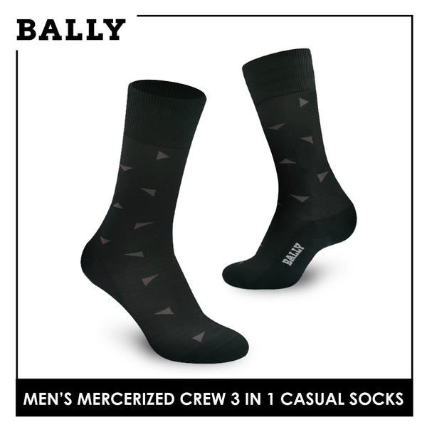 Bally Men's Mercerized Crew Thin Casual Socks 3 pairs in a pack YMMKG7