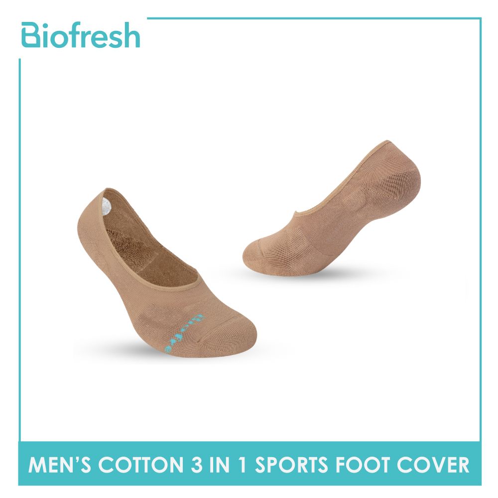 Biofresh Men's Antimicrobial Odor Free No Show Thick Sports Socks 3 pairs in a pack RMFSG01