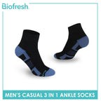 Biofresh Men’s Sweat Absorbent Ankle Lite Thin Casual Socks 3 pairs in a pack RMCKG14