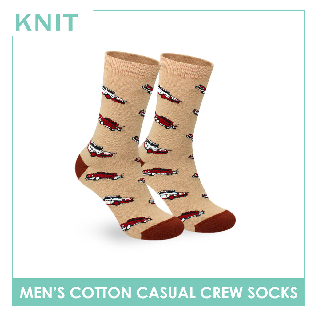 Knit Men's Car (Biscuet) Cotton Thin Casual Crew Socks 1 pair KMC531