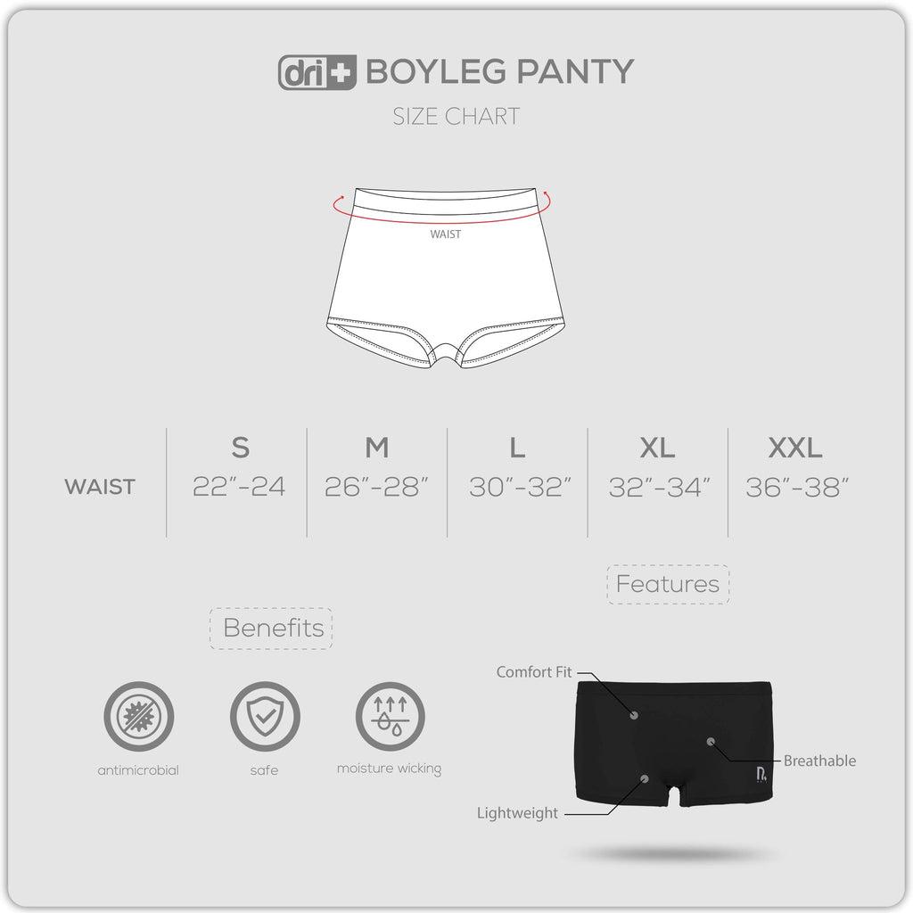 Dri plus Ladies’ Microcool Boyleg Panty 3 pieces in a pack DULPBG511