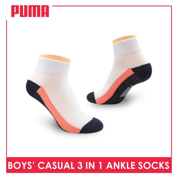 Puma Boys’ Cotton Casual Ankle Socks 3 pairs in a pack PBCKG26